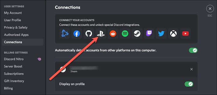 Linking your PSN account in Discord