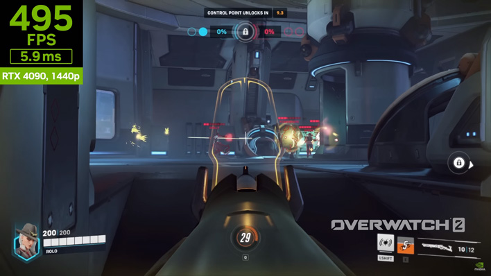 GeForce RTX 4090 running at 1440p in Overwatch 2